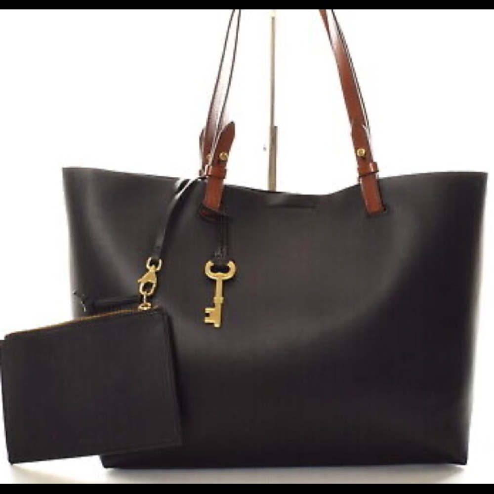 Fossil Rachel Tote Bag with Pouch Black